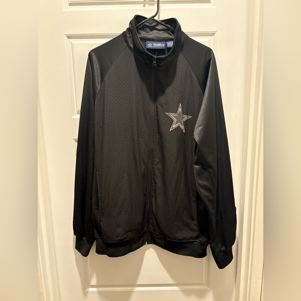 Dallas Cowboys Authentic Black Full Zip Up - size Large Tall